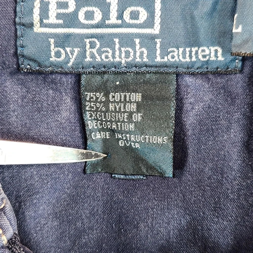Polo Ralph Lauren Jacket Mens Large Blue Hooded Swimwear Windbreaker Full Zip